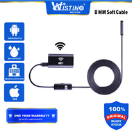 Wistino HD 720P Mini Wifi Endoscope Camera For Smartphone 1M Length Soft Cable 8mm Len Ip67 Waterpr
