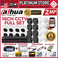 DAHUA 2MP 16 CHANNEL FULL COMPLETE SET HD 1080 CCTV 16CH DVR + Camera + HARD DISK + Power Supply + C