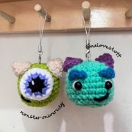 GANTUNGAN HP [ PRE ORDER ] Amigurumi MONSTER INC - Keychain Keychain/ handmade knittedhp