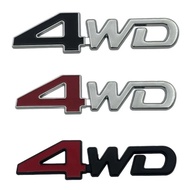 4WD Car Tail Rear Side Metal 4x4 RC Car 4WD Sticker 3D Chrome Badge Car Emblem Badge Decal Auto Deco