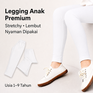 Legging Anak Polos Warna Hitam Bahan Spandek Melar dan Adem Usia Bayi Sampai 13 Tahun