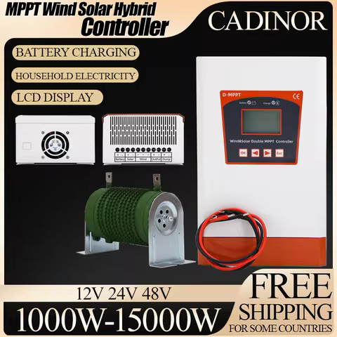 9KW 48V 60A Industrial Grade MPPT Wind Solar System Controller with Touchscreen Display