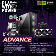 JOI GAMING PC POWERED BY MSI ADVANCE ( RYZEN 5 7500MF, 16GB, 5XXGB, RTX4060TI 8GB )