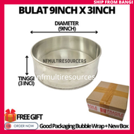 Loyang Kek Empat Segi Petak Bulat Loyang 8x8 10x10 Aluminium Mould Tin Cake Bake 5 6 7 8 9 10 11 12