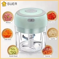 SUER Portable Veggie Chopper, Multifunctional Rechargeable USB Electric Garlic Chopper,  Mini Long B