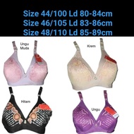 Jumbo Bra BIG Size 44 - 48 Floral Embroidery No Underwire BH J01 dA