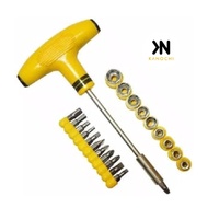 T-Sock Wrench Screwdriver Plus Hammer 20 in 1 Screwdriver Tools