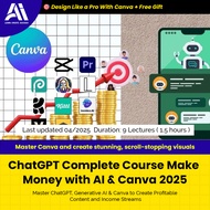 Canva Video Course - ChatGPT Complete Course Make Money with AI & Canva 2025 | Learn Canva 2025