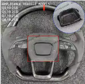 For Audi A1 / A3 / A4 / A5 / A6 / A7 / A8 / Q3 / Q5 / Q7 / Q8 / R8 / TT leather, suede steering whee