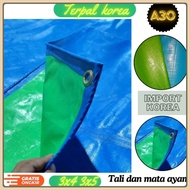 Korean A30 Tarpaulin Size 3x3 3x4 3x5 Heat and Rain Resistant Multipurpose