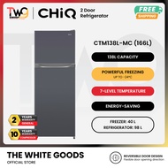 [FREE SHIPPING] CHiQ Fridge 2 Door Top Freezer Refrigerator (166L) Peti Sejuk 电冰箱 CTM138L CTM138L-MC