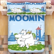 moonin Fitted Bedsheet pillowcase 3D printed Bed set Single/Super single/queen/king beddings korean cotton