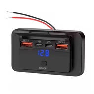 P D30W Car Bus Four-Port Modified Car USB Charger Bus Car RV Type c Fast Charging
