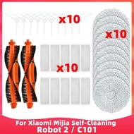 Fit For Xiaomi Robot Vacuum X20 / Xiaomi Mijia Self-Cleaning Robot 2 / C101 Main Side Brush Hepa Filter Mop Cloths Spare Parts