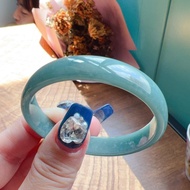 冰種藍水雪花棉翡翠手鐲 | 16圍 | 天然A貨翡翠 |  送禮