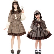 Halloween Cosplay Detective Sherlock Holmes Parent-Child Suit | Women's Costume 61826