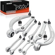 Frankberg 8 x Suspension Arm + 2 x Coupling Rods + 2 x Ball Joint Front Axle Compatible with A4 8W2 