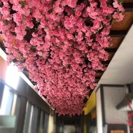 Seni Siling Bunga Tiruan Hiasan Lembut Landskap Bumbung Dalaman Hiasan Siling Bunga Sakura Hiasan Si