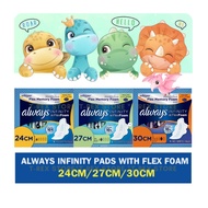 WHISPER Always Infinity FlexFoam Pads with Wings Size 1, 2 & 4 - Unscented with Zero feel!