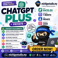🤖 C-GPT Plus Private 1 Bulan | Akaun Siap Guna | Warranty 24 Jam | MichigoStudio.my