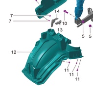 REAR INNER FENDER YADEA E8S PRO (69103-N0E9-0100)
