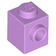 Lego 87087 part Brick, Modified 1 x 1 with Stud on Side medium lavender