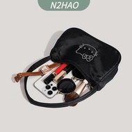 【N2HAO】 ใหม่สวัสดีคิตตี้กระเป๋าเพชรร้อนใต้วงแขนกระเป๋าการ์ตูนน่ารักน่ารักน่ารัก KT แมวพักผ่อนช้อปปิ้
