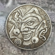 Silver Coin Silver Dollar 1938 United States Can Blow Silver Dollar Skull Commemorative Coin Manufac