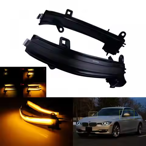 Pair Dynamic LED Mirror Indicator Turn Signal Lights Fit BMW F20 F30 F32 F34 F36