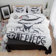 PS1 3IN1 ONE PIECE Bedsheet Set Single/Double Queen Size Bedsheet Zoro Luffy Ace Sanji Shanks Bedroom Comfortable Pillo