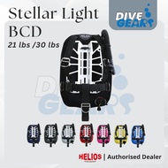 Helios FULL SET Stellar Light BCD Quick Pull Harness included weight pockets 21lbs 30lbs ScubaDiving