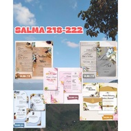 Wedding and Circumcision Invitation Blanks Salma 218-222 Bc Paper Material, Latest and Contemporary 