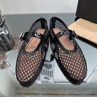 New Catwalk Shoes Mesh Design Round Toe Ballet Shoes Breathable Comfortable Sandals Women