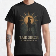 Video Game T-Shirt Expedition33 Clair Obscur Expedition 33 Dark Fantasy Gamer Gift Large Size For Ad