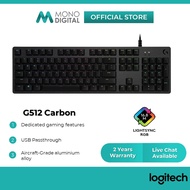 Logitech G512 CARBON LIGHTSYNC RGB Wired Mechanical Gaming Keyboard (GX Brown/Red/Blue Swtiches)