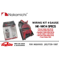 Nakamichi Gauge 4 Wiring Kit NK-WK14 Amp Installation Kit 1200w Max Power Rating Cable Wire