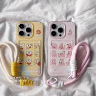 Cute Couple Cartoon Spongebob Card Holder Case iphone 17 Pro Max 11 Pro Max 16E 13 Pro Max Ip 11 14 