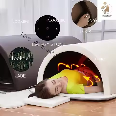 2025Newest far infrared body slimming sauna bed tourmaline therapy heated detox sauna bed