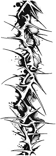 Temporary Tattoo,Thorns HC-HL-014,Thorn Tattoos,Real Tattoo Look,Water-Resistant,Lasts 1-2 Weeks,Res