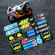 For Yamaha Y15ZR LC135 125ZR NVX 155 Motorcycle Sticker No. 46 Rossi Reflective Sticker Cover Set Lc135 Lc 135 Accessories Stripe V1 Sticker Coverset Barang Motor Stiker V2 V8 Aksesori Yamaha 135lc Accessori Exciter Logo Original V7 V3 V6 Strike