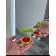 Watermelon Sprout Hair Clip, Handmade Wool Watermelon Hair Clip