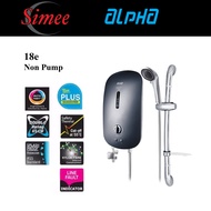 Alpha Water Heater Smart 18e Non Pump Black / Silver | 18-E / 18 E