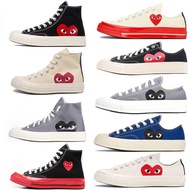 Meiqi Converse Women's Shoes 1970S Rei Kawakubo play Love Co-Branded Men's High-Top Canvas Shoes CDG