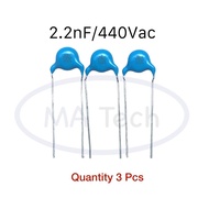 2200pF440V 222M KX250 2.2nf 440v Ceramic Capacitor 2.2nf/440v Size 10.0 Mm 1 Set There Are 3 Pieces 