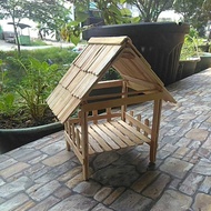 Miniature gazebo house from ice cream sticks