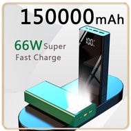 100% Original 150000mAh powerbank qc 3 0 Super Fast Charging Powerbank Large Capacity LED Light Powe