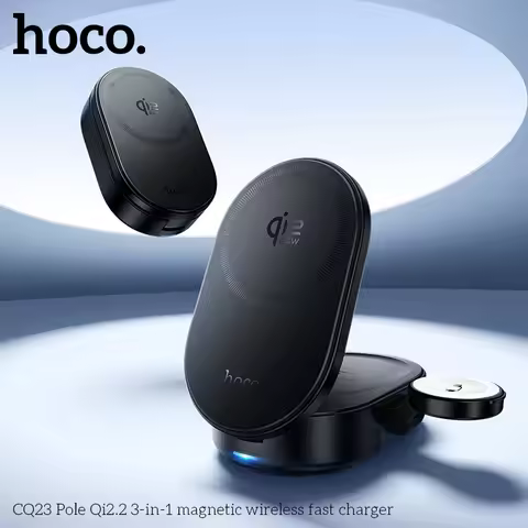 HOCO CQ23 Magnetic 3 in 1 Wireless Charger for iPhone 17/16/15/13/14 25W Qi Wireless Charging Stand 