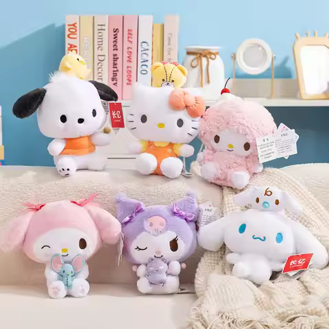Sanrio Piano Sheep Melody Plush Toys Lovely Fluffy Soft Pachacco Stuffed Dolls Girls Dog Companion P