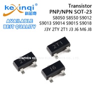 (20-100pcs) S8050 S8550 S9012 S9013 S9014 S9015 S9018 SOT-23 Transistor PNP/NPN J3Y 2TY 2T1 J3 J6 M6