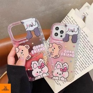 CC22 SOFTCASE CUTE CHARACTER MOTIF CLEAR TPU FOR OPPO F9 A5S A7 A12 A1K A3S A15 A15S A16 A17 A5 2020